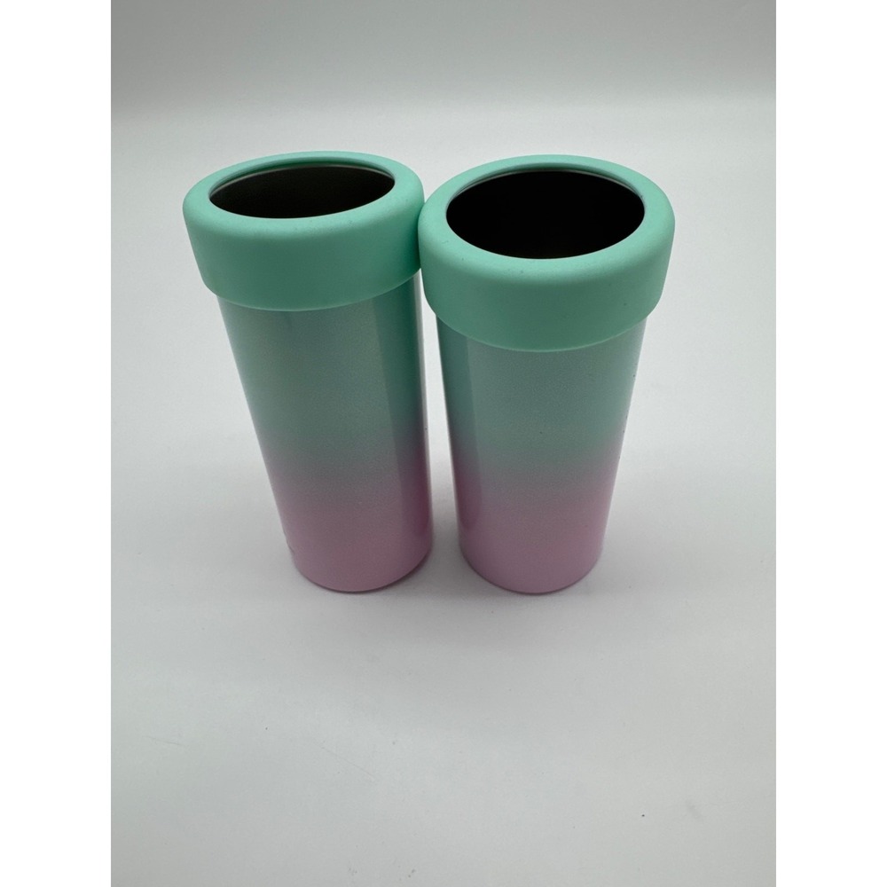 Set of 2 Jivililm stainless steel insulated coolers for 12oz slim cans